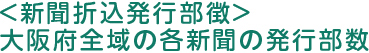 新聞折込発行部数　大阪府全域の各新聞の発行部数